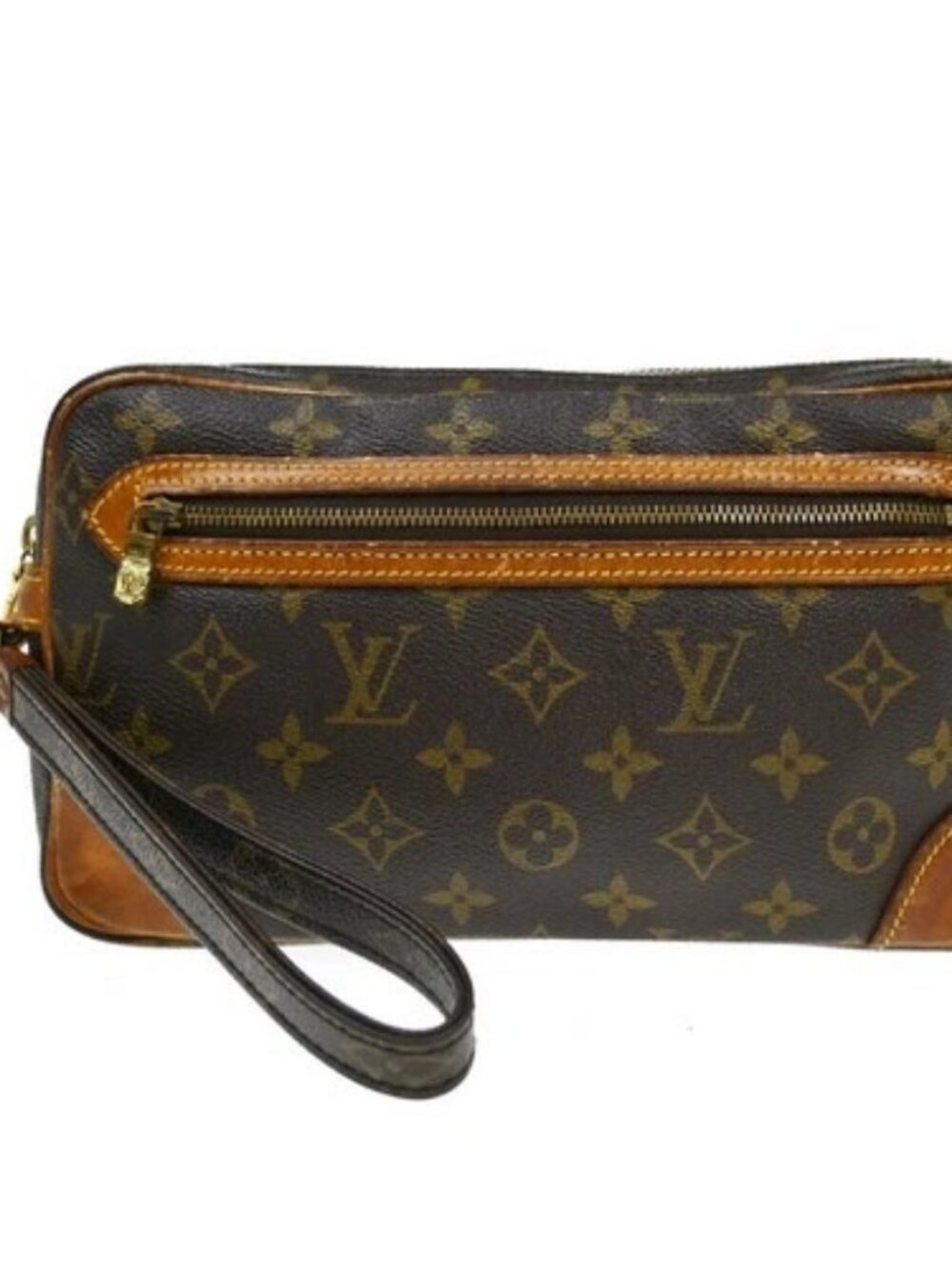 Best06 LOUIS VUITTON MARLY DRAGONNE GM CLUCTH BAG PURSE M51825 842 BQ01391